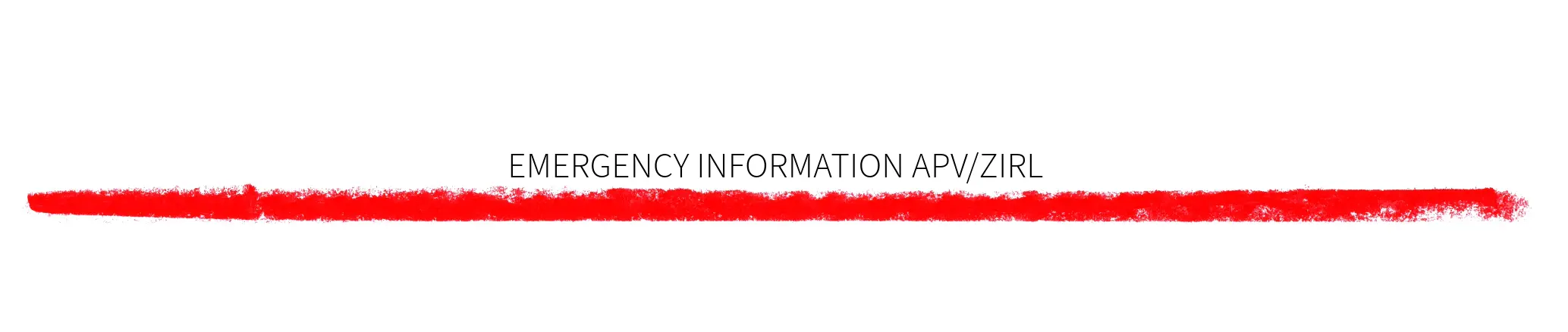 Emergency Information APV/ZIRL