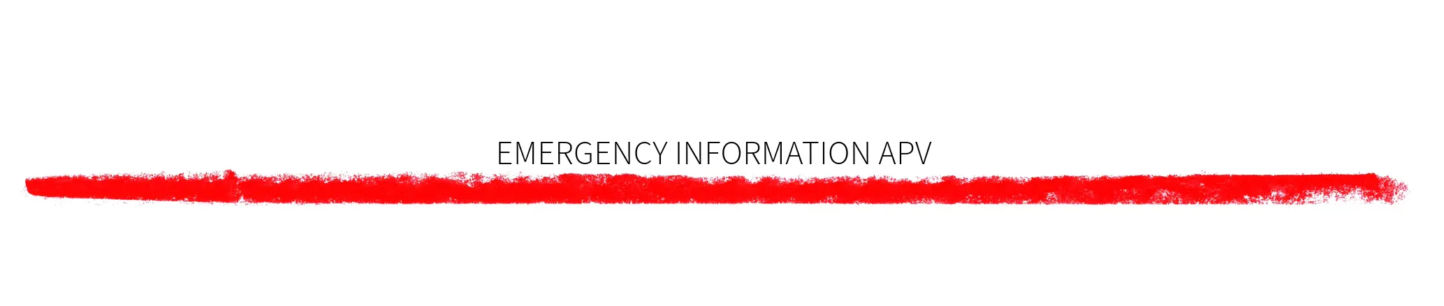 Emergency Information APV