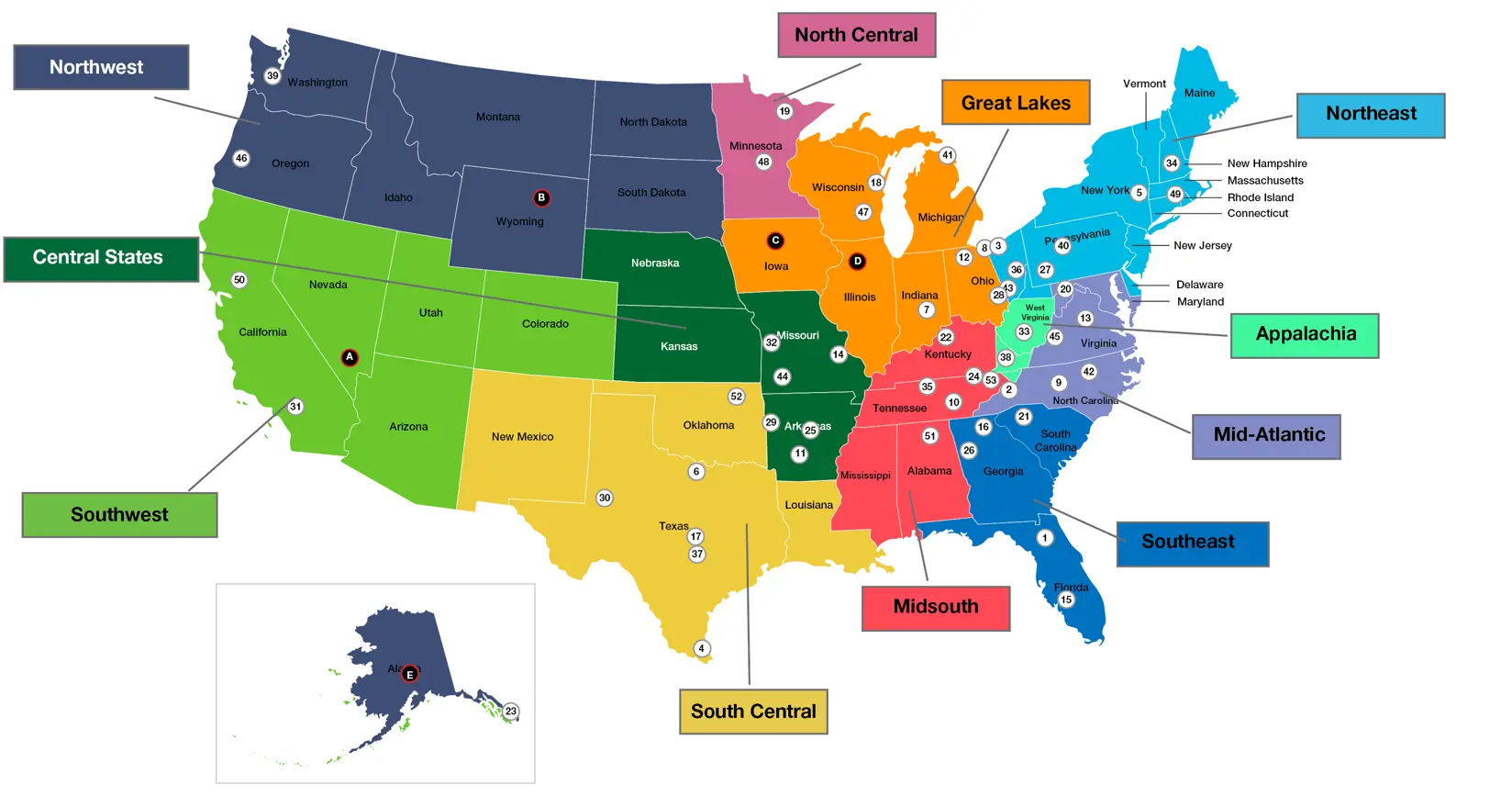 US Map of Territories