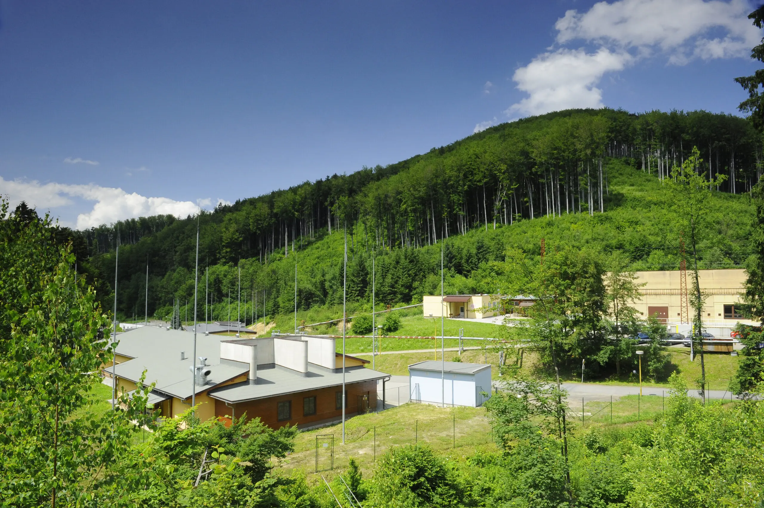 Production facility in wooded area