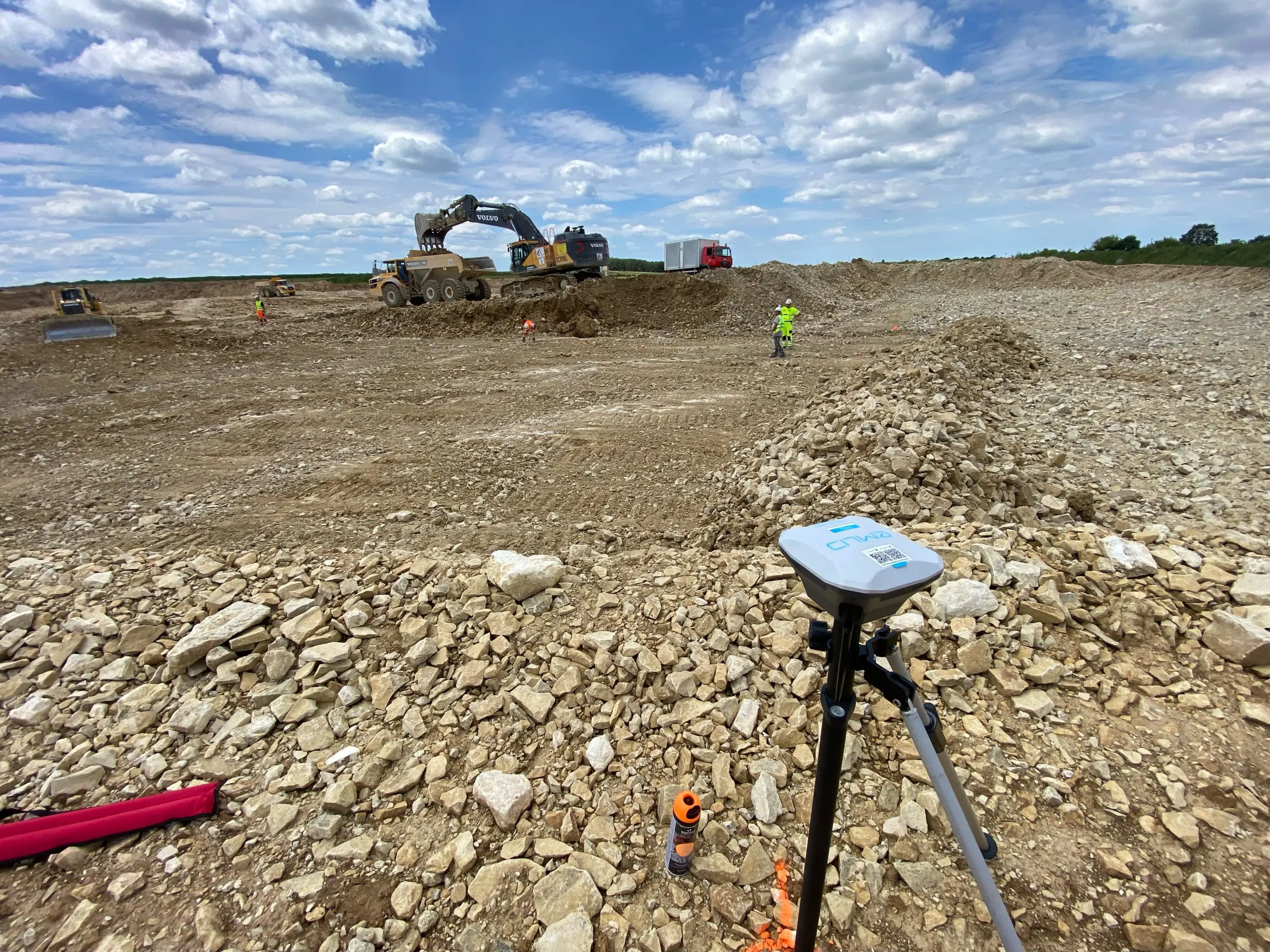 Surveying of new pit in Poland