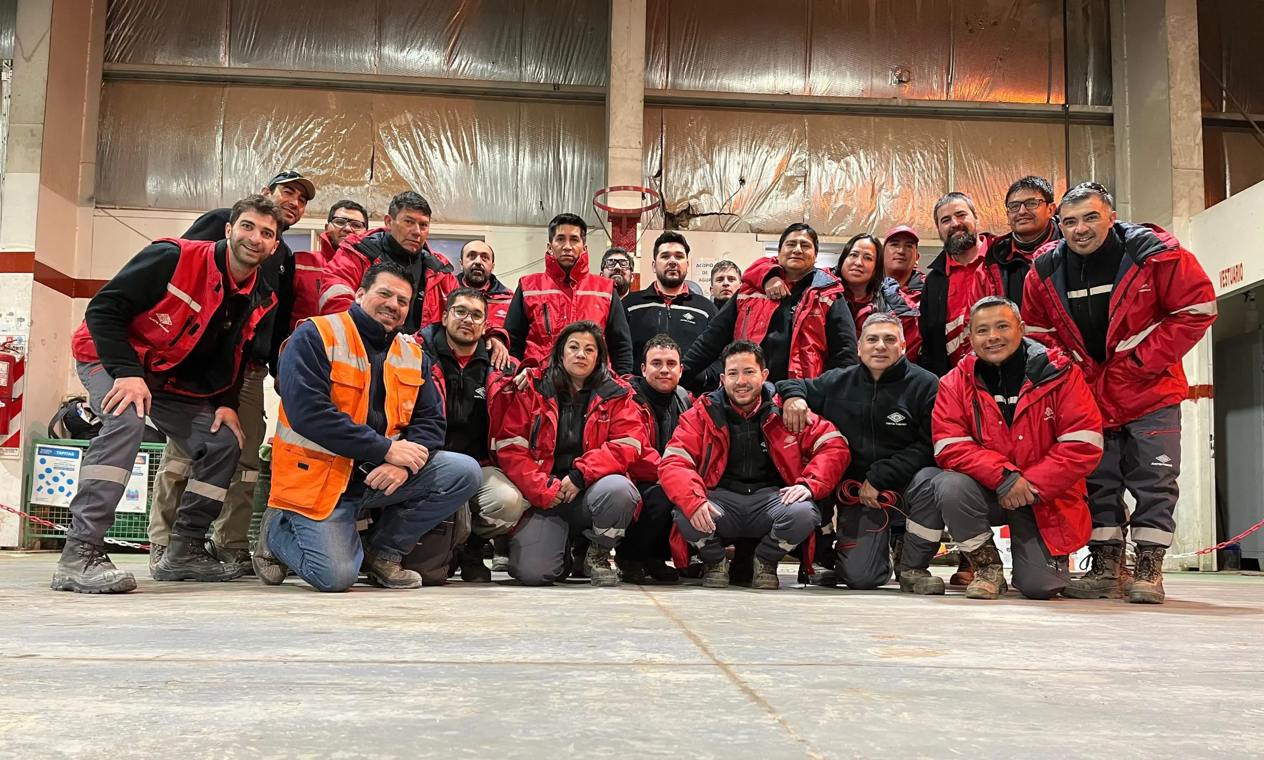 Group of workers in safety gear